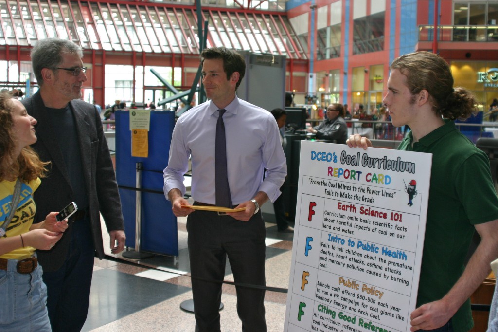 EJC Delivers sign on letter asking IDCEO to stop subsidizing kids coal curriculum